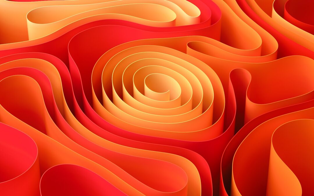 an abstract red and orange background with curves